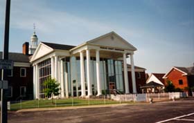 [photo, Charles County Courthouse atrium, 200 Charles St., La Plata, Maryland]